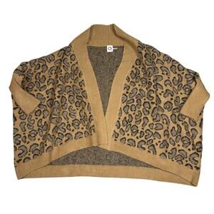 Anthropologie Akemi + Kin Hadley Knit Kimono Sweater Animal Print Womens O/S